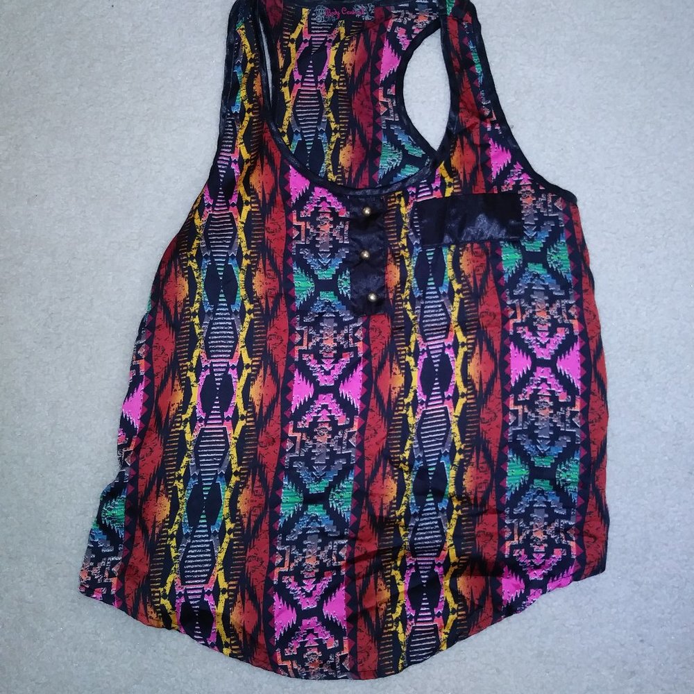 Multi-Colored Sleeveless Top